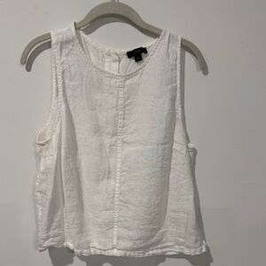 J. Crew Linen White Tank Top